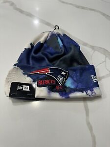 New England Patriots New Era 2022 Knit Hat Sideline Ink Tie Dye Cuffed Beanie