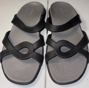 Crocs Women’s Size 10 Sandals Meleen Twist Slip On Croslite Foam 202497 Cream - Picture 1 of 12