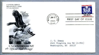 FDC Scott O133  $5 Official 1983 ArtCraft Cachet - Image 1 of 2