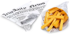 20 Stück fettdichte Pommestüten Pommes frites Tüten für Kartoffelstäbchen, Snack - Bild 1 von 7