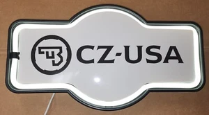 New CZ-USA Firearms 17" X 10" Led Neon Light Sign Perfect Gift Idea Man Cave. - Picture 1 of 2