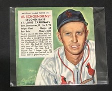 1953 Red Man Tobacco #12 Al Schoendienst HOF Cardinals