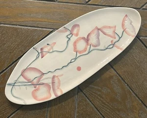 Anthropologie Meadow Ceramics Botanical Flower Trinket Catchall Dish Tray Thin - Picture 1 of 6