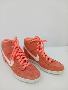 Nike Women's Casual 11 Coral Pink 528899-600 High Top Sneakers - Picture 1 of 12