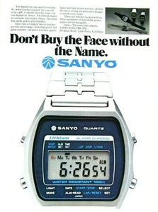1982 Sanyo Quartz Vintage Face Without Name Original Print Ad - 8,5x11" - Bild 1 von 8