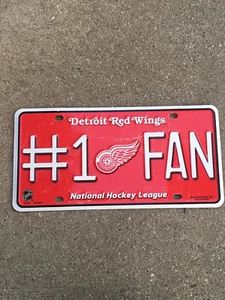 National Hockey League NHL Red Wings Hockey Detroit Team Fans # 1 License Plate - Picture 1 of 7