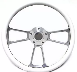 Carro de golf Harley Davidson 14" blanco volante incluye bocina y adaptador - Imagen 1 de 4