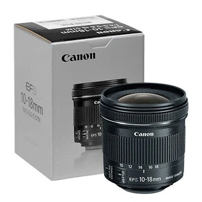 Canon Lens EF-S 10-18mm f/4.5-5.6 IS STM, Lens Only, OPEN BOX, 9519B002-O - Image 1 of 3