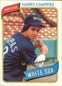 1980 Topps Baseball Card #347 Harry Chappas RC - EX