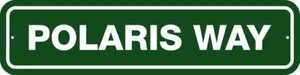 POLARIS WAY 6" X 24" ALAUN STRASSENSCHILD - MANNSHÖHLE, SCHNEEMOBIL, ARMBAND, SCHNEEMASCHINE - Bild 1 von 8