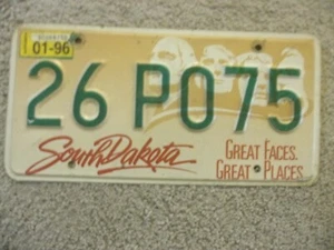 1996 SOUTH DAKOTA NUMMERNSCHILD '96 SD PLATE MANCAVE RAT ROD - Bild 1 von 3