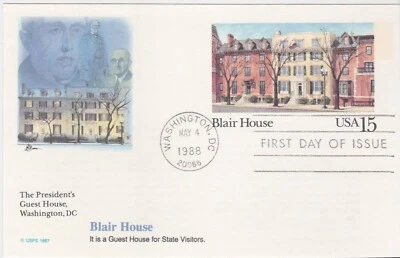 TurtlesTradingPost-Blair House 1988 #UX121 FDC Fleetwood Cachet - Image 1 of 2