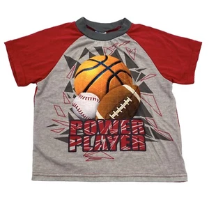 Up Late Boys Size 8 Pajama Top 'Power Player' Sports Gray/Red - Picture 1 of 8
