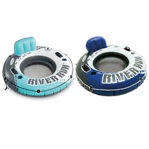 Intex River Run Inflatable Floating Water Tube Lake Pool Ocean Raft, Red & Blue - Picture 1 of 11