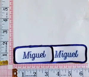 Miguel Name Tag Uniform Patch Badge Applique Crest Logo Emblem Lot Of 2 - Picture 1 of 1