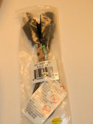 20 1ft 18AWG Power Cable w/ 3 Conductor PC Power Socket (C13/5-15P) PC-18SVT-01 - Image 1 of 2