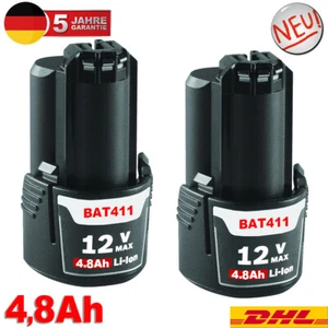 2x Batería 4.8Ah 4800mAh Para Bosch Professional GBA 12V 10.8V GSR GSA BAT411 BAT412 - Imagen 1 de 11