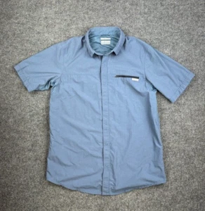 Columbia Camicia Uomo Grande Omni Shade Ventilata Blu Snap Front Escursionismo - Foto 1 di 11