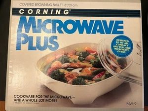 "Plato sartén vintage Corning Ware Browning con tapa 8"" nuevo sellado de fábrica 1985" - Imagen 1 de 4