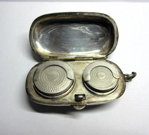 Antikes edwardianisches versilbertes DOPPELTES SOUVERÄNES ETUI, Laubdekoration - Bild 1 von 4