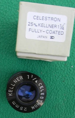 NOS Celestron 25mm Kellner 1.25" Telescopio Ocular Como Nuevo En Caja Foto 1 de 2