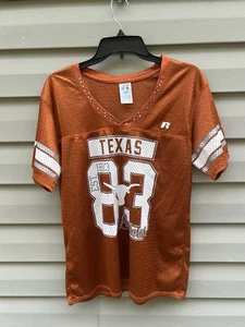Womens University of Texas Longhorns Studded Jersey Russell Ladies L 12/14 - Picture 1 of 5