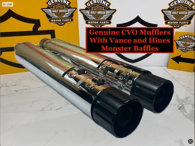 Deflectores Vance & Hines Harley 17-26 CVO 4" Silenciadores Deslizables Escape Escudos Térmicos Foto 1 de 4