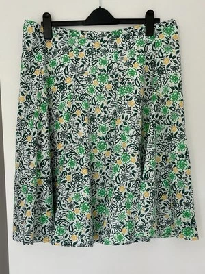 Hobbs Melina Green Cotton Multi Floral Print Skirt Size 16 Immaculate Condition - Image 1 of 4