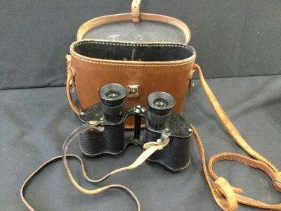 Watson & Sons Antique x6 Binoculars in Leather Case - Image 1 of 4