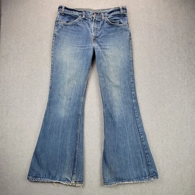 Pantalones de mezclilla Levis 684 para hombre 32x30 Bell azules hechos en EE. UU. naranja pestaña garra *LEER Foto 1 de 4