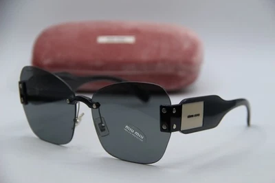 MIU MIU SMU 08S 1AB-9K1 NEGRO GUNMETAL MARCO AUTÉNTICO GAFAS 63-16 Foto 1 de 4