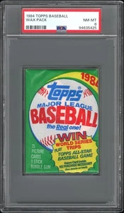 1984 Topps Baseball Wax Pack Graded PSA 8 - Picture 1 of 2