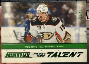 2024-25 NHL UD Credentials Troy Terry Front Row Talent Green /49 Ducks #FRT-TT - Picture 1 of 2