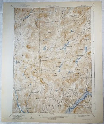 Mapa topográfico de Stony Creek, Nueva York Edimburgo, Esperanza, Día, Pozos, Río Sacandaga Foto 1 de 4
