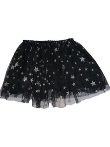 Doe A Dear girls black glitter star tulle tutu mini skirt size 5 - Picture 1 of 3