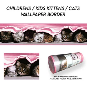 Kittens / Cats Wallpaper Border (13.3cm wide x 5m long) - Picture 1 of 6