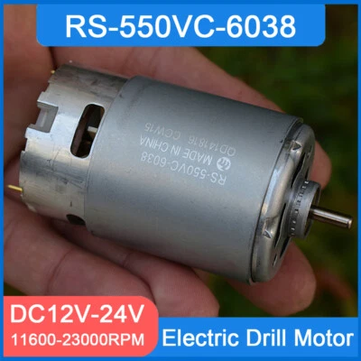 RS-550VC-6038 DC 12V-24V 21.6V 21000RPM High Speed Power Electric Drill Motor