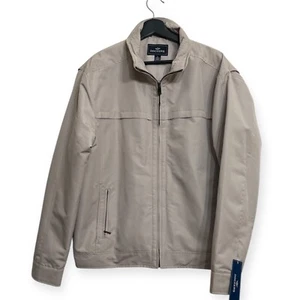 Dockers Jacket Mens Large Khaki Water Resistant Soft Shell Zipper Classic - Picture 1 of 5
