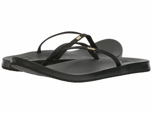 Women Reef Cushion Bounce Slim Flip Flop Sandal RF0A39U6 Black 100% Original New - Picture 1 of 6