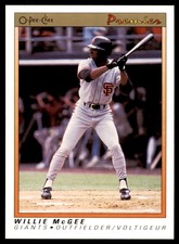 1991 O-Pee-Chee Premier Willie McGee San Francisco Giants #78