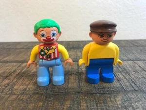 VTG LEGO DUPLO Man Brown Hat #4555 & Clown #10504 - Picture 1 of 5