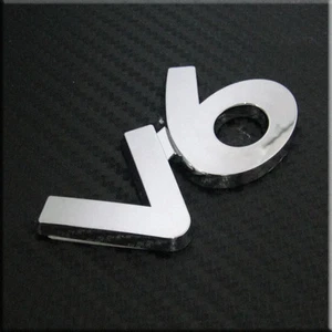 Car Badge V6 V 6 ABS Chrome Trunk for Highlander Rav4 Prado suv Emblem Sticker - Bild 1 von 1