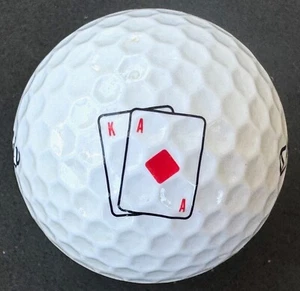 Ace / King of Diamonds Playing Cards LOGO Golf Ball - Picture 1 of 4