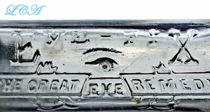 TINY antique EYE FIX bottle w/pic of HUMAN EYE bim The GREAT EYE REMEDY ! - Picture 1 of 4