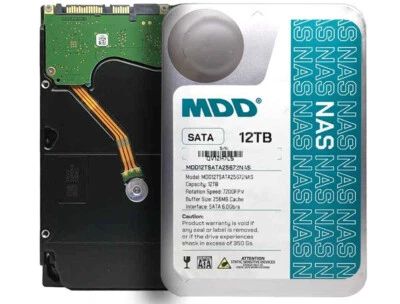 MDD 12TB 7200RPM 256MB Cache SATA 6.0Gb/s 3.5" NAS Hard Drive - 3 Year Warranty - Image 1 of 4