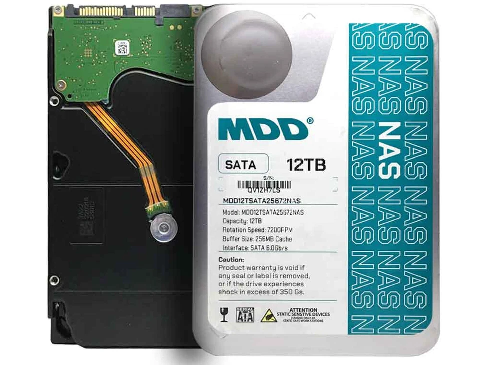 MDD 12TB 7200RPM 256MB Cache SATA 6.0Gb/s 3.5" NAS Hard Drive - 3 Year Warranty - Image 1 of 4