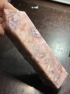 Large Pink Amethyst Druzy Obelisk Tower 6 3/4in Tall, 1lb 5.4oz - Picture 1 of 12