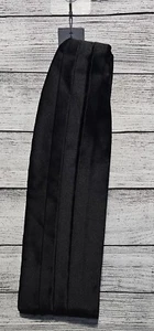New Vintage Tommy Hilfiger Black Made In Italy 100% Silk Cummberband - Picture 1 of 4