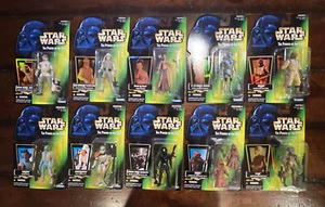 1996-97 Star Wars POTF Lot of 10 Action Figure Green Card MOMC Kenner - Picture 1 of 5