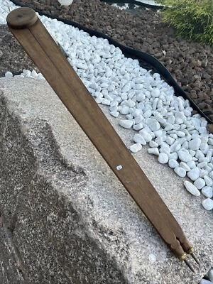 n° 6 OLD TOOL compass , OUTIL ANCIEN De CHARPENTIER  GRAND COMPAS EN BOIS XIXe - Photo 1/4